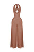 Plunge Cowl Neck Jumpsuit with Tube Top